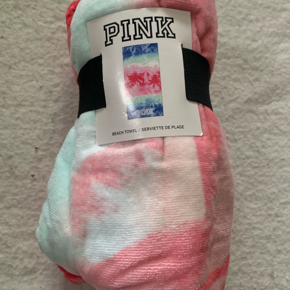 PINK Victoria's Secret Pink and Blue Beach Towel